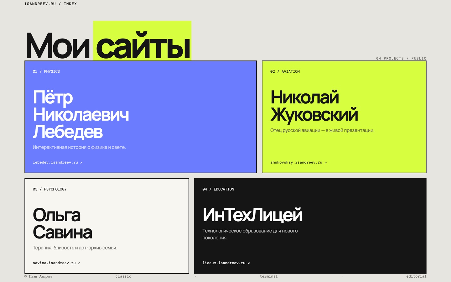 Хаб «Мои сайты» — обложка проекта